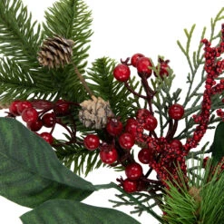 Red And Green Foliage, Pinecones And Berries Artificial Christmas, 17-Inch, Unlit -Beauty Wreaths Shop northlight ll94320 3 26054.1680184578