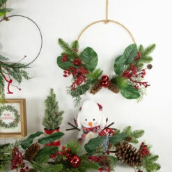 Red And Green Foliage, Pinecones And Berries Artificial Christmas, 17-Inch, Unlit -Beauty Wreaths Shop northlight ll94320 styled 51412.1680184577