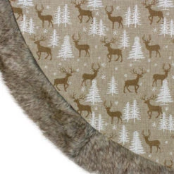 48" Green And Brown Knit Deer And Tree Christmas Tree Skirt -Beauty Wreaths Shop northlight lt90708 2 sample20copy 10946.1667535203