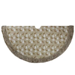 48" Green And Brown Knit Deer And Tree Christmas Tree Skirt -Beauty Wreaths Shop northlight lt90708 4 35415.1667535203