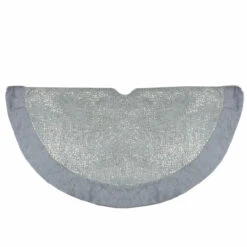 48" Gray And Silver Faux Fur Snake Skin Pattern Christmas Tree Skirt -Beauty Wreaths Shop northlight lt90716 4 76201.1667535645