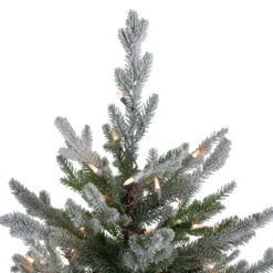 6.5ft Pre-Lit Flocked Little River Fir Artificial Christmas Tree - Clear Lights -Beauty Wreaths Shop northlight lt91587 1 51189.1667528706