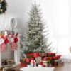6.5ft Pre-Lit Flocked Little River Fir Artificial Christmas Tree - Clear Lights -Beauty Wreaths Shop northlight lt91587 77135.1667528704