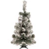 2' Pre-Lit Medium Flocked Bristol Pine Artificial Christmas Tree - Warm Clear LED Lights -Beauty Wreaths Shop northlight m84220 updated 20808.1667659797