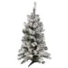 3' Pre-Lit Heavily Flocked Medium Pine Artificial Christmas Tree - Warm White LED Lights -Beauty Wreaths Shop northlight m84223 updated 68624.1667657517