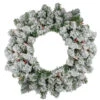 Pre-Lit Heavily Flocked Pine Artificial Christmas Wreath - 24-Inch, Multi-Color Lights -Beauty Wreaths Shop northlight m84251 79750.1667641245