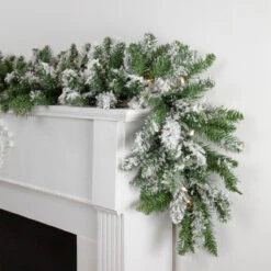 9' X 10" Pre-lit Snow Mountain Pine Artificial Christmas Garland - Clear Lights -Beauty Wreaths Shop northlight m88664 style 58186.1667488294