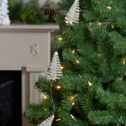 6.5' LED Lighted White Mini Sisal Tree Christmas Garland - Warm White Lights -Beauty Wreaths Shop northlight my88433 5 27770.1667575256