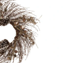Iced Pine Cones And Bells Christmas Twig Wreath, 20-Inch, Unlit -Beauty Wreaths Shop northlight nl00308 2 updated 39882.1667516901