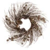Iced Pine Cones And Bells Christmas Twig Wreath, 20-Inch, Unlit -Beauty Wreaths Shop northlight nl00308 updated 47859.1667516900