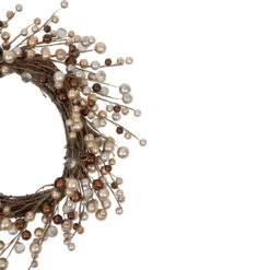 Burgundy And Silver Ball Christmas Ornament Twig Wreath, 20-Inch, Unlit -Beauty Wreaths Shop northlight nl00373 2 updated 81977.1667596982