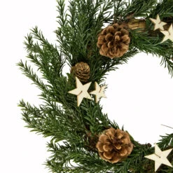Pine Cones And Stars Pine Sprig Christmas Wreath, 10-Inch, Unlit -Beauty Wreaths Shop northlight nl00527 2 77255.1667640999