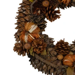 Pine Cones And Gourds Autumn Harvest Wreath, 13.25-Inch, Unlit -Beauty Wreaths Shop northlight nl00535 1 37177.1667597383