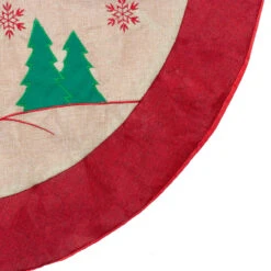 36" Burlap Santa Claus In Sleigh Embroidered Christmas Tree Skirt -Beauty Wreaths Shop northlight nl01833 4 updated 76050.1667657585