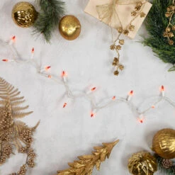 100-Count Orange Mini Christmas Lights Set, 20.25ft White Wire -Beauty Wreaths Shop northlight nl02350 styled 23940.1678132110