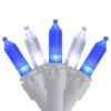 Set Of 100 Blue & Pure White LED Mini Christmas Lights 4" Spacing - White Wire -Beauty Wreaths Shop northlight nl02494 updated 72371.1667659141