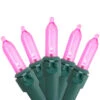 100ct Pink LED Mini Christmas Lights, 33ft Green Wire -Beauty Wreaths Shop northlight nl02505 120new 60428.1678131635
