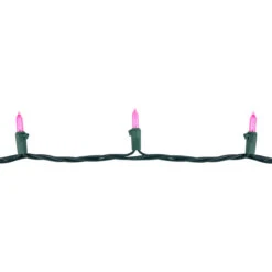 100ct Pink LED Mini Christmas Lights, 33ft Green Wire -Beauty Wreaths Shop northlight nl02505 2 55198.1678131637