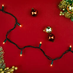 50ct Warm White LED Wide Angle Christmas Lights - 16.25ft, Black Wire -Beauty Wreaths Shop northlight nl02556 03 27677.1683310290