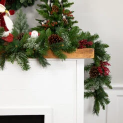 9' X 12" Mixed Green Beaver Pine Artificial Christmas Garland, Unlit -Beauty Wreaths Shop northlight nl02571 new 11072.1667554524