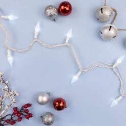 70 Pure White LED C6 Christmas String Lights - 23 Ft White Wire -Beauty Wreaths Shop northlight nl02587 03 66457.1667656687