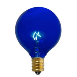 Pack Of 25 Incandescent G50 Blue Christmas Replacement Bulbs