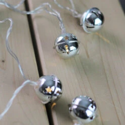 8 White LED Jingle Bell Novelty Christmas Lights - 3 Ft Clear Wire -Beauty Wreaths Shop northlight pw2091063 3 16592.1667528422