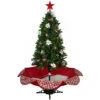 6' Green And Red Musical Lighted Snowing Artificial Christmas Tree, White LED Lights -Beauty Wreaths Shop northlight r92477 1 83945.1668612051