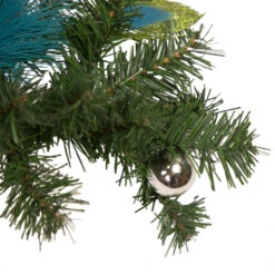 6' X 9" Peacock Feather And Poinsettia Artificial Christmas Garland, Unlit -Beauty Wreaths Shop northlight s84846 2 updated 44255.1667521525