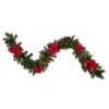 6' X 9" Red Pre-Decorated Poinsettia And Pine Cone Artificial Christmas Garland - Unlit -Beauty Wreaths Shop northlight s84897 updated 83977.1667683091