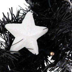 16" Pre-Lit Decorated Black Pine Artificial Christmas Wreath, Cool White LED Lights -Beauty Wreaths Shop northlight s92630 3 24784.1684340675