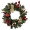 Pre-Lit Decorated Burgundy And Gold Pine Artificial Christmas Wreath, 16-Inch, Warm White LED -Beauty Wreaths Shop northlight s92639 2 correct 61105.1667491386
