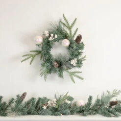 6' X 12" Pre-Lit Decorated Pine Artificial Christmas Garland, Warm White LED Lights -Beauty Wreaths Shop northlight s92642 s92641 style 76628.1667572206