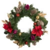 Decorated Red Poinsettia And Rose Artificial Christmas Wreath, 24-inch, Unlit -Beauty Wreaths Shop northlight s92644 updated 63578.1667530237