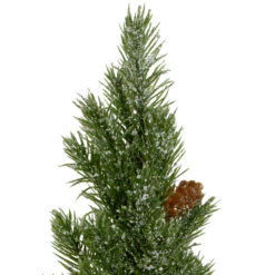 11.75" Frosted Upswept Mini Pine Christmas Tree In Red Tin Pot - Unlit -Beauty Wreaths Shop northlight sf89155 2updated 39593.1667573259