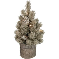 10.25" LED Potted Champagne Metallic Glitter Artificial Christmas Tree - Clear Lights -Beauty Wreaths Shop northlight sf89176 2 sample 81641.1667573270