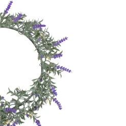 LED Lighted Artificial Lavender Spring Wreath- 16-inch, White Lights -Beauty Wreaths Shop northlight sf91806 1 97629.1667565923