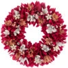 13" Fuchsia Pink And White Wooden Floral Spring Wreath With Berries -Beauty Wreaths Shop northlight sh27005 1 47270.1680051679