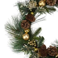 Long Needle Pine With Winter Foliage And Stars Christmas Wreath - 20-Inch, Unlit -Beauty Wreaths Shop northlight sh27133 1 10286.1667578084