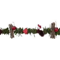 5' X 3.25" Red Wooden Rose, Twig And Apple Artificial Christmas Garland - Unlit -Beauty Wreaths Shop northlight sh36207 1 32698.1667641384
