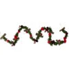 5' X 3.25" Red Wooden Rose, Twig And Apple Artificial Christmas Garland - Unlit -Beauty Wreaths Shop northlight sh36207 1 updated 06194.1667641383