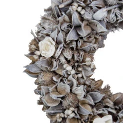 White Rose And Winter Botanicals Artificial Christmas Wreath, 13.5-Inch, Unlit -Beauty Wreaths Shop northlight sh36213 1 52216.1667534287