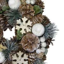 Frosted Glitter Pine Cone And Berries Artificial Christmas Wreath, 10.5-Inch, Unlit -Beauty Wreaths Shop northlight sh36235 2 60696.1667488438