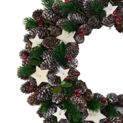 Pine Cone With Berries And Stars Artificial Christmas Wreath, 14-Inch, Unlit -Beauty Wreaths Shop northlight sh86367 1 70515.1667530697