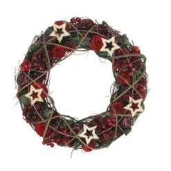 Apples And Berries With Stars Artificial Christmas Wreath,13-Inch, Unlit -Beauty Wreaths Shop northlight sh86392 3 96991.1667530696