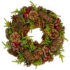 Green And Brown Pine Cone And Berry Christmas Wreath - 13" Unlit -Beauty Wreaths Shop northlight sh89583 1 updated 48650.1667576946