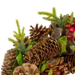 Green And Brown Pine Cone And Berry Christmas Wreath - 13" Unlit -Beauty Wreaths Shop northlight sh89583 4 updated 69053.1667576947