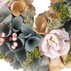 10" Tan And Blue Wooden Floral Spring Wreath 11 10" Tan And Blue Wooden Floral Spring Wreath -Beauty Wreaths Shop northlight sh91470 3 57088.1680051731