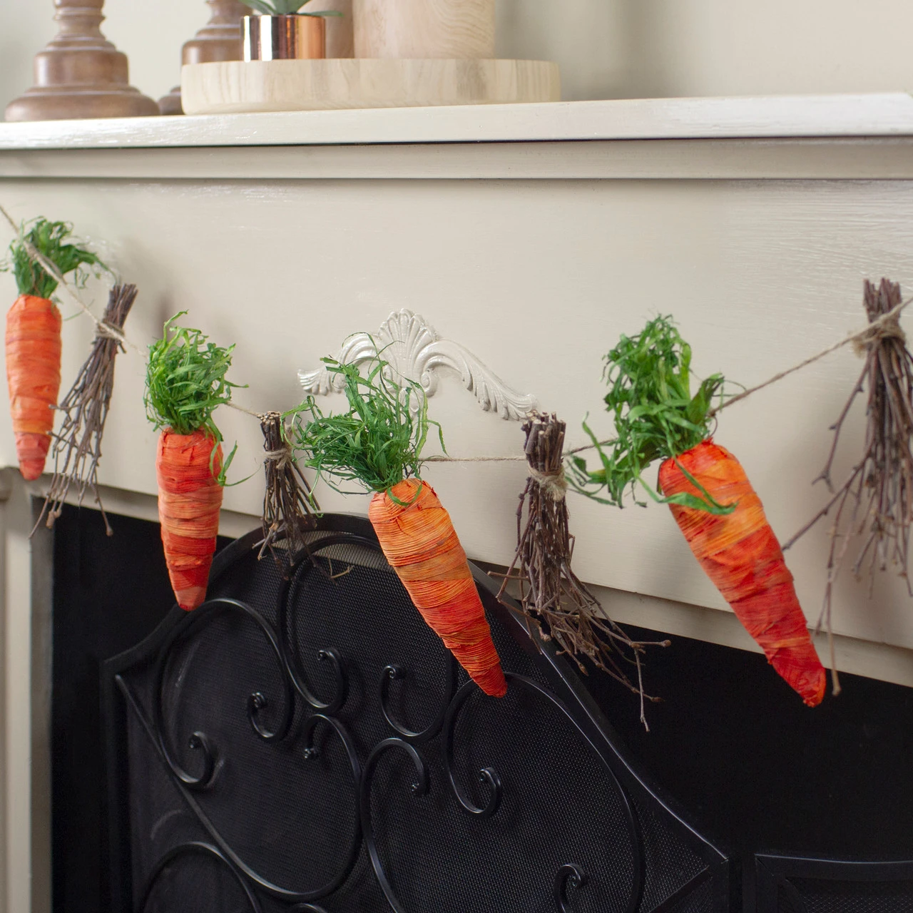 3.25' Carrots And Twigs Artificial Easter Garland 4 3.25' Carrots And Twigs Artificial Easter Garland - Image 2