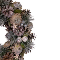 Pastel Pink Pine Cones And Stars Glittered Artificial Christmas Wreath, 13-Inch, Unlit -Beauty Wreaths Shop northlight sh93278 2 updated2022 13452.1667530240